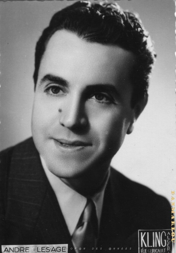 10 ANDRE LESAGE DE LA TROUPE THEATRALE DE RADIO ALGER 1952.JPG